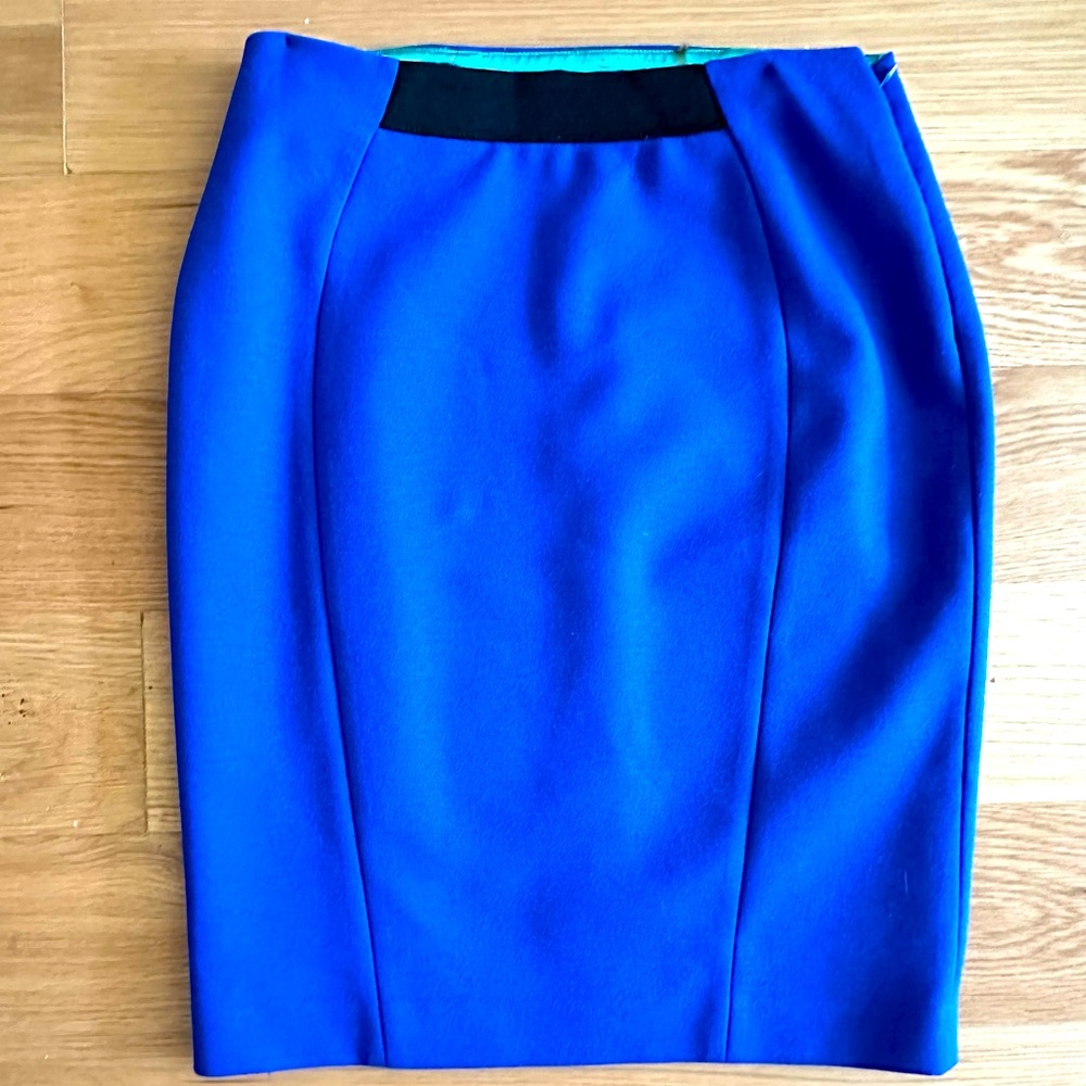 Tahari - bright blue pencil skirt